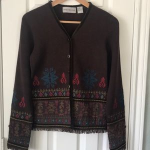 Native inspired embellished cardigan